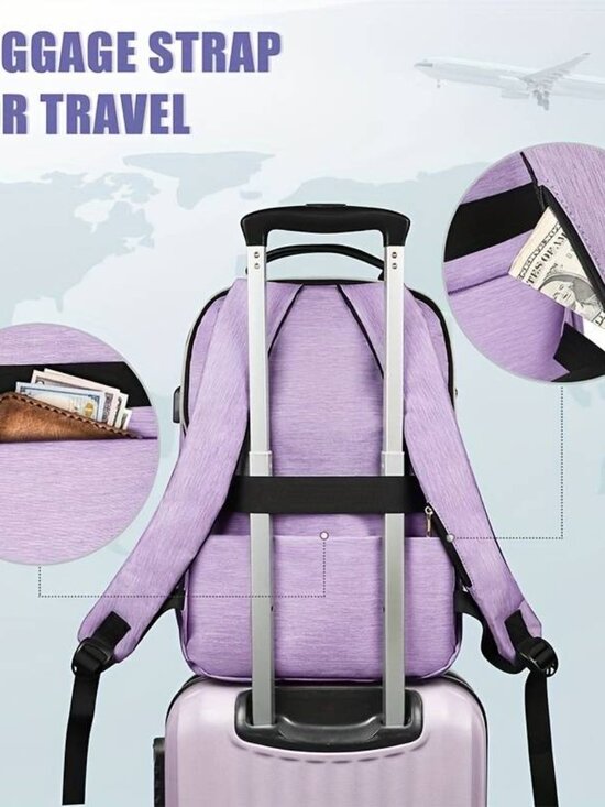 Anti Theft Laptop Backpack 15.6 Inch College School Bookbag RFID main image 3
